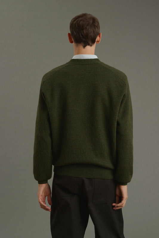 Jersey Themo - Verde oscuro - Lana - Hombre
