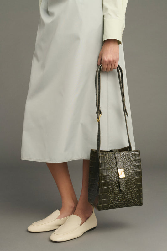 Bolso Bello Mini - Verde Oliva - Cuero - Mujer