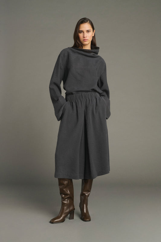 Bermuda Lexie - Gris Antracita - Seda - Mujer