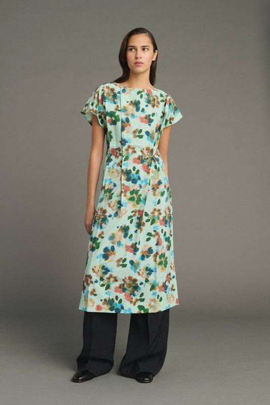 Vestido Jade - Turquesa - Seda - Mujer