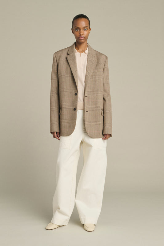 Chaqueta Hermosa - Marrón/Beige - Lana - Mujer