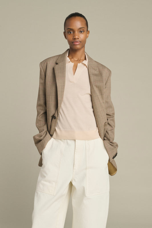 Chaqueta Hermosa - Marrón/Beige - Lana - Mujer
