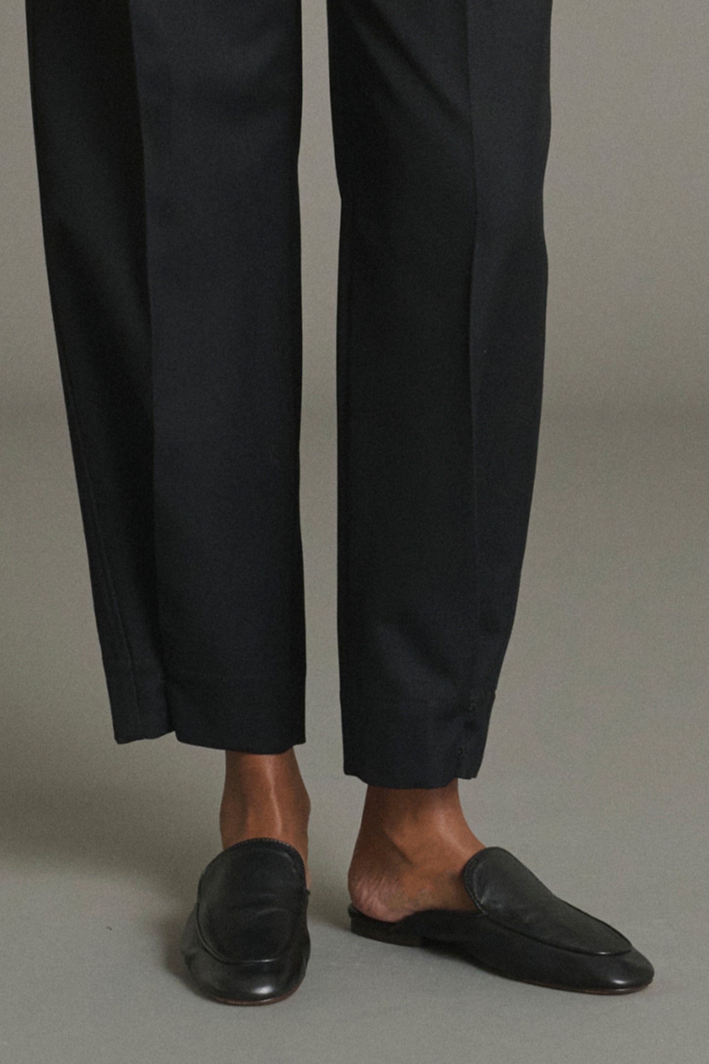 Mules Antonine - Negro - Cuero - Mujer