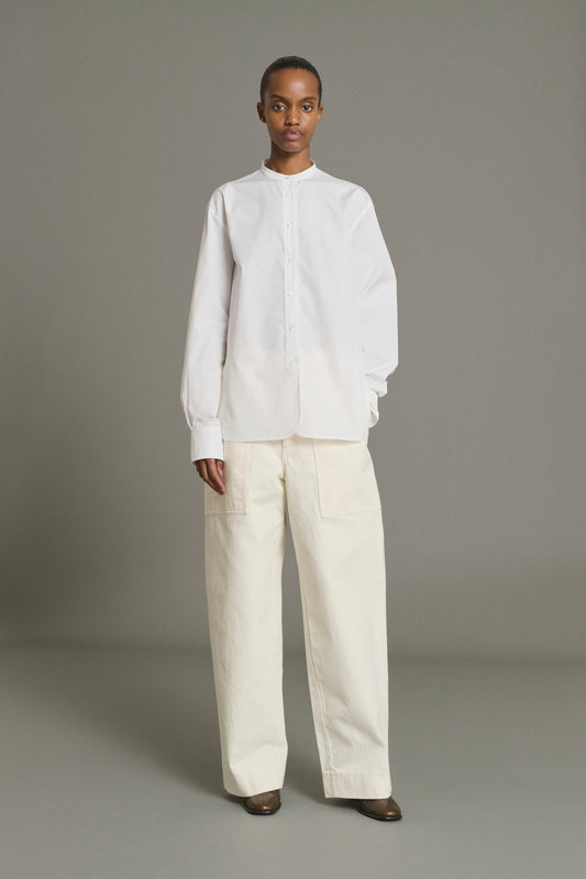Camisa Bermudes - Blanco Popelina Orgánica Mujer - Soeur
