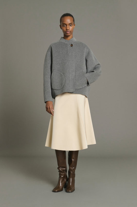 Abrigo Windsor - Gris claro - Lana - Mujer
