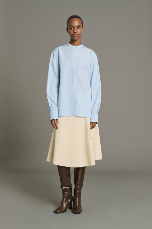 Camisa Bermudes - Azul Cielo Popelina Orgánica Mujer - Soeur