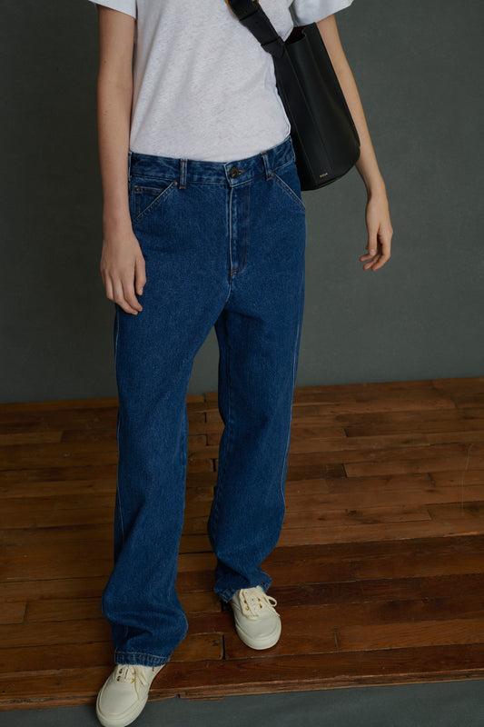 Vaqueros Napoleon - Denim azul lavado - Algodón - Mujer
