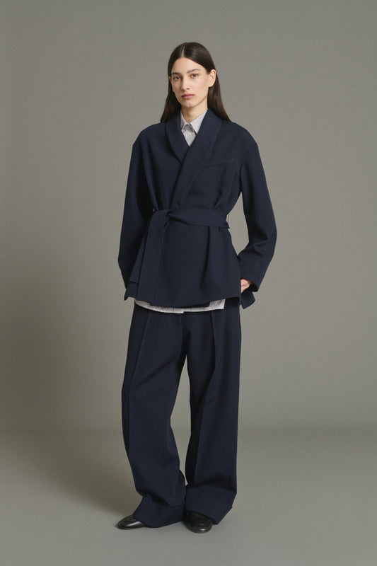 Chaqueta Come - Navy - Lana - Mujer