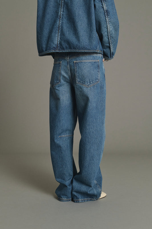 Vaqueros Eliott - Bleu Denim Amplio Mujer - Soeur