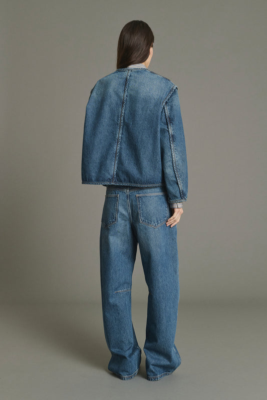 Chaqueta Agatha - Azul Denim Algodón Mujer - Soeur