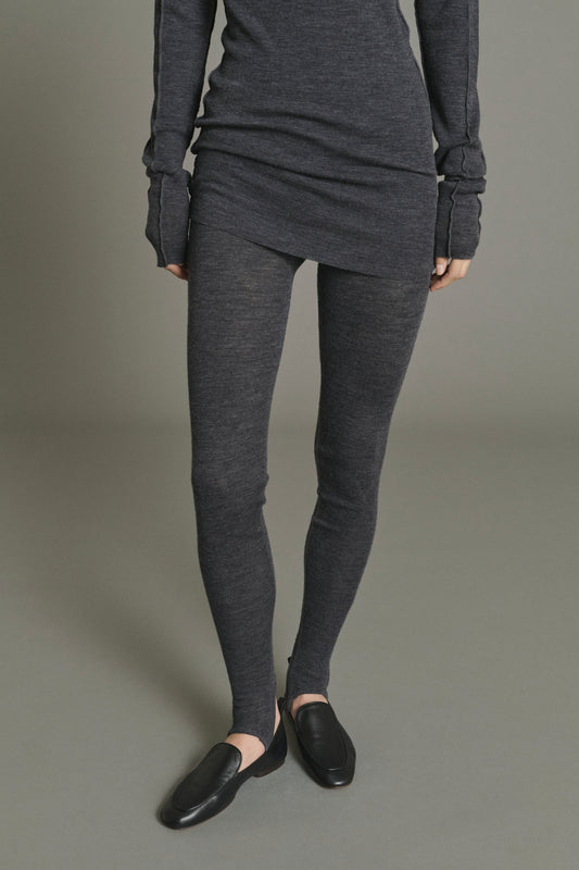 Legging Jen - Gris Antracita - Lana - Mujer