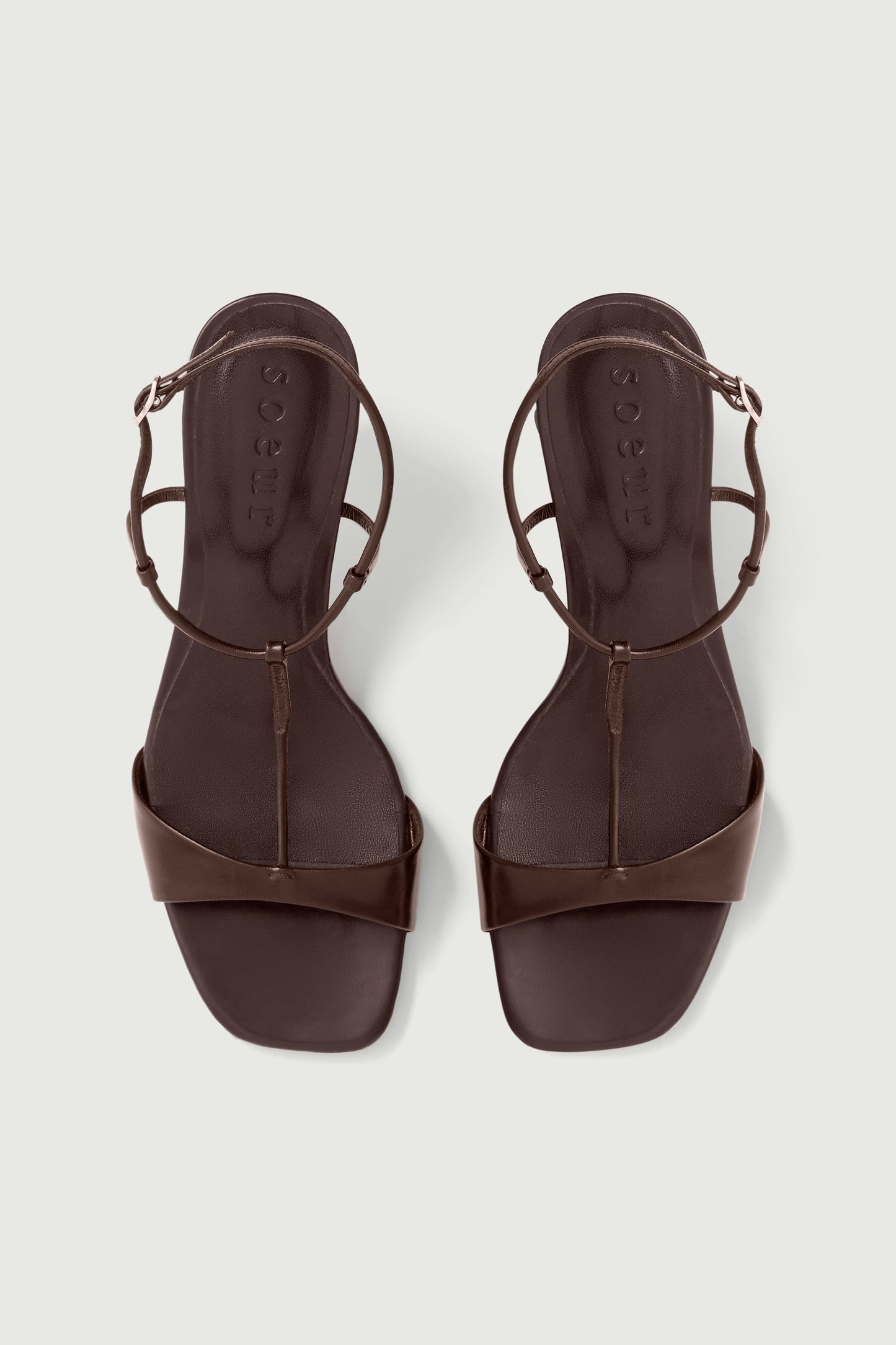 Sandalias Cecilie - Marrón - Cuero - Mujer
