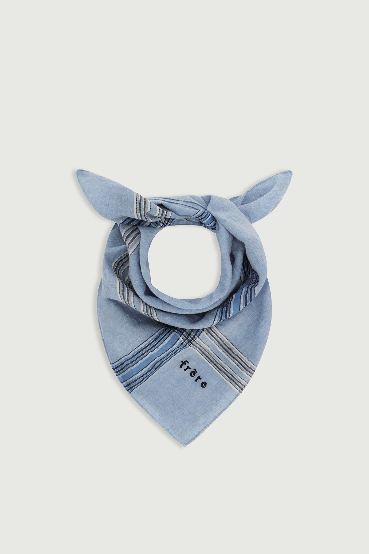 Pañuelo Paulin - Azul cielo/Negro - Algodón - Hombre
