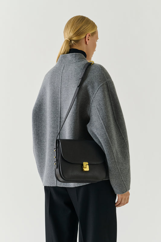 Bolso Bellissima Maxi - Negro - Cuero - Mujer