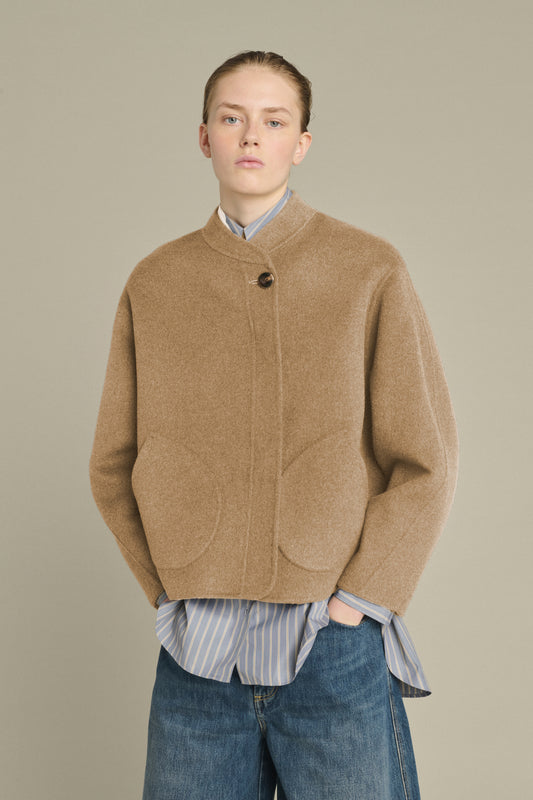Abrigo Windsor - Camel jaspeado - Lana - Mujer