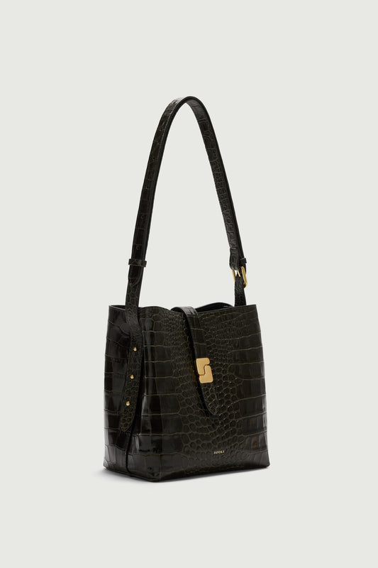 Bolso Bello Mini - Verde Oliva - Cuero - Mujer