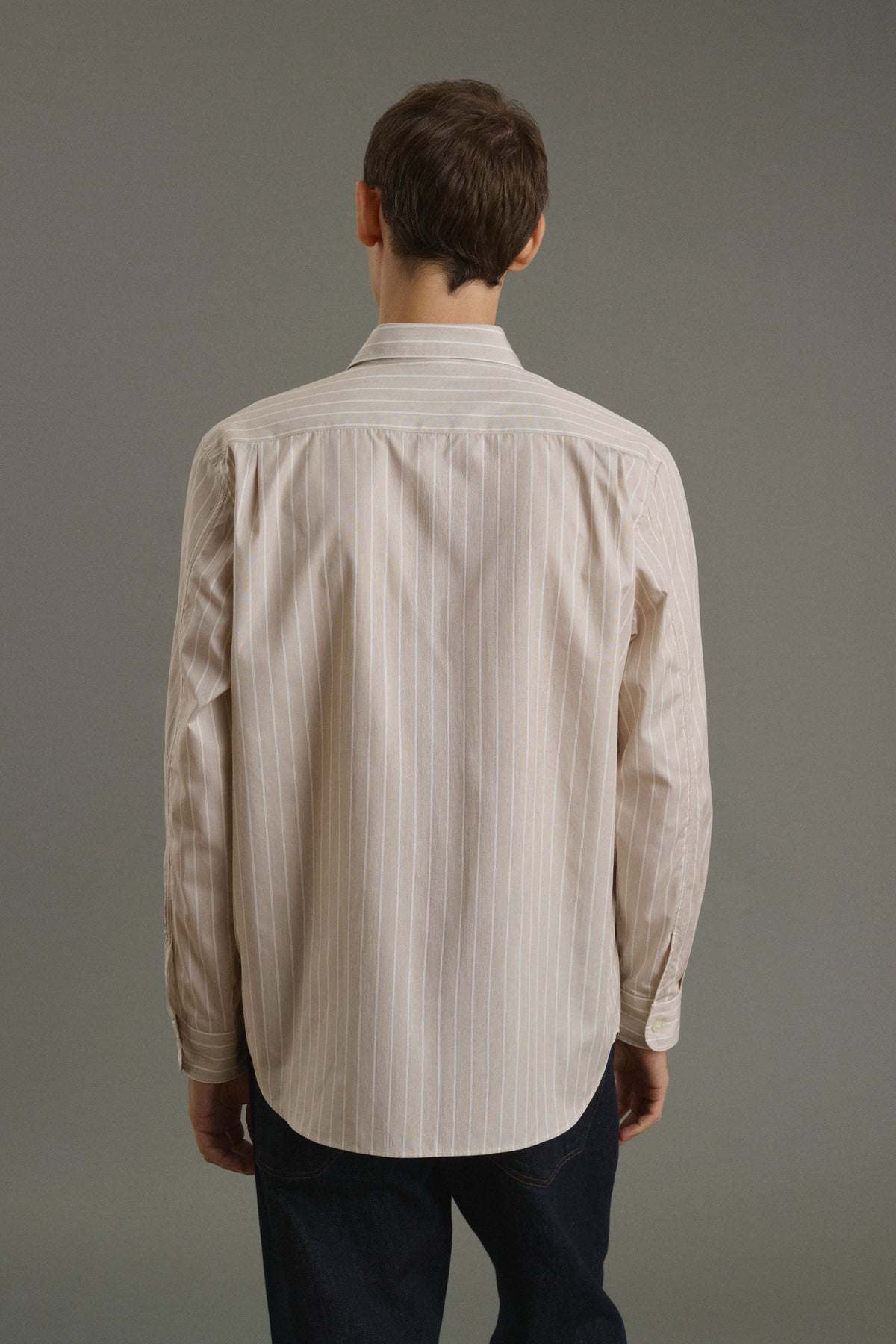 Camisa Glenn - Avellana/Crudo - Algodón - Hombre