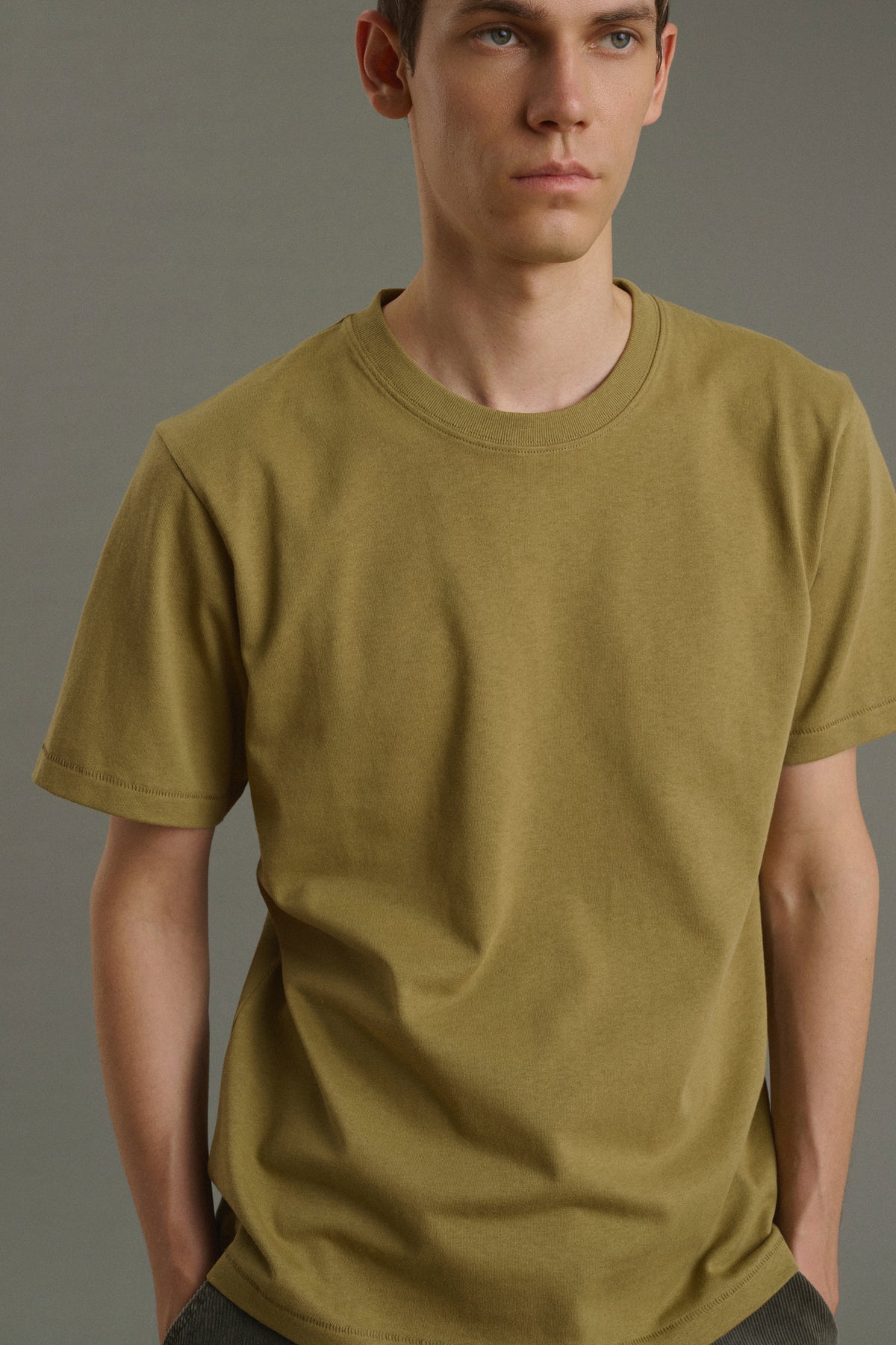 Camiseta Owen - Caqui claro - Algodón - Hombre