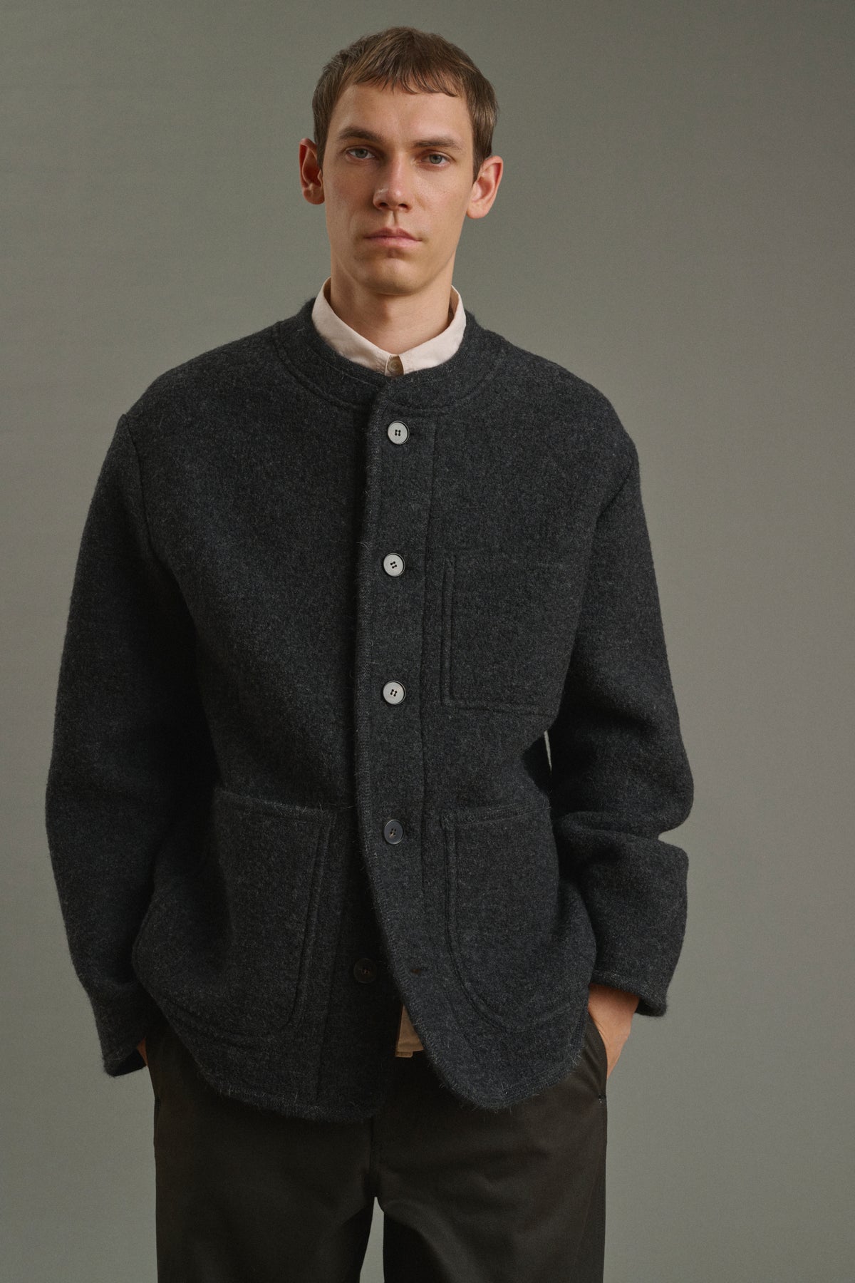 Chaqueta Aliocha - Gris antracita - Lana - Hombre
