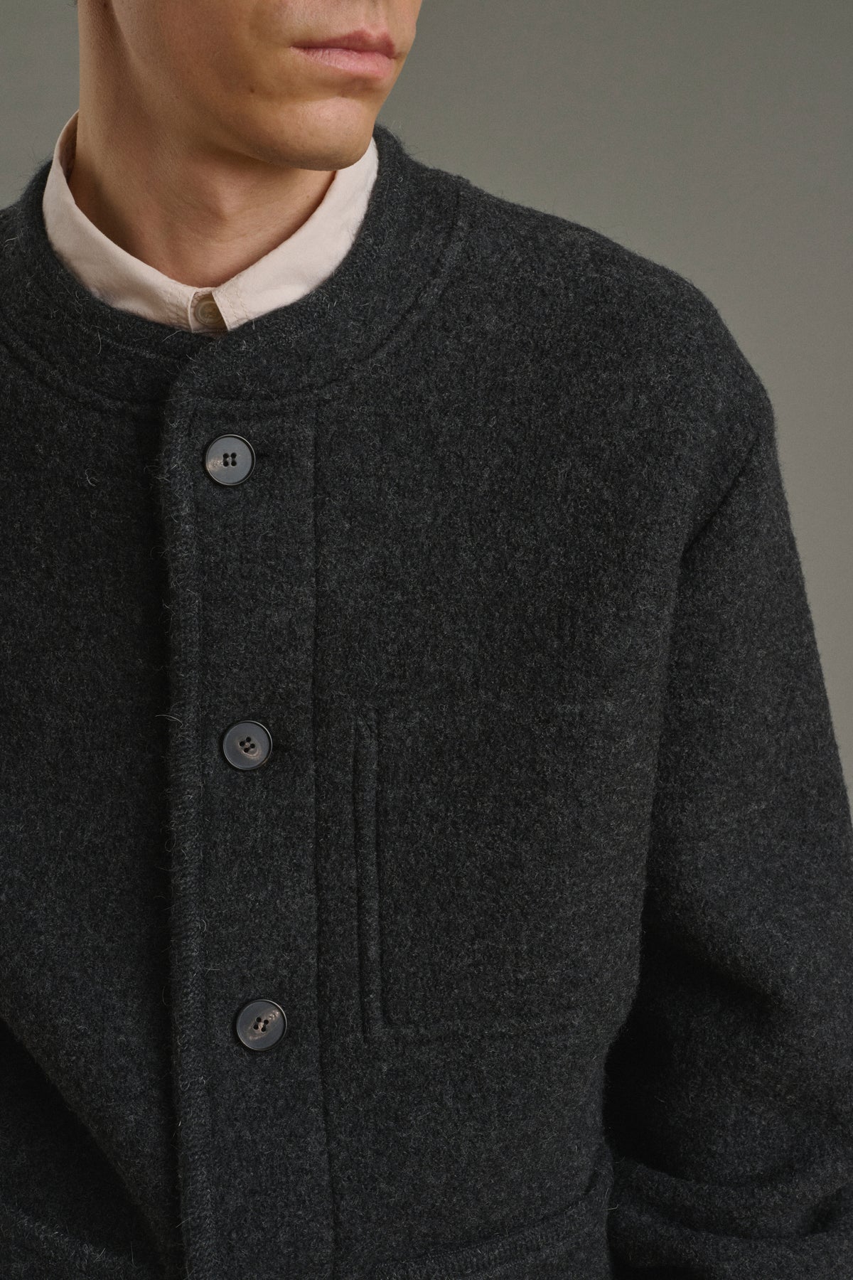 Chaqueta Aliocha - Gris antracita - Lana - Hombre vue 3