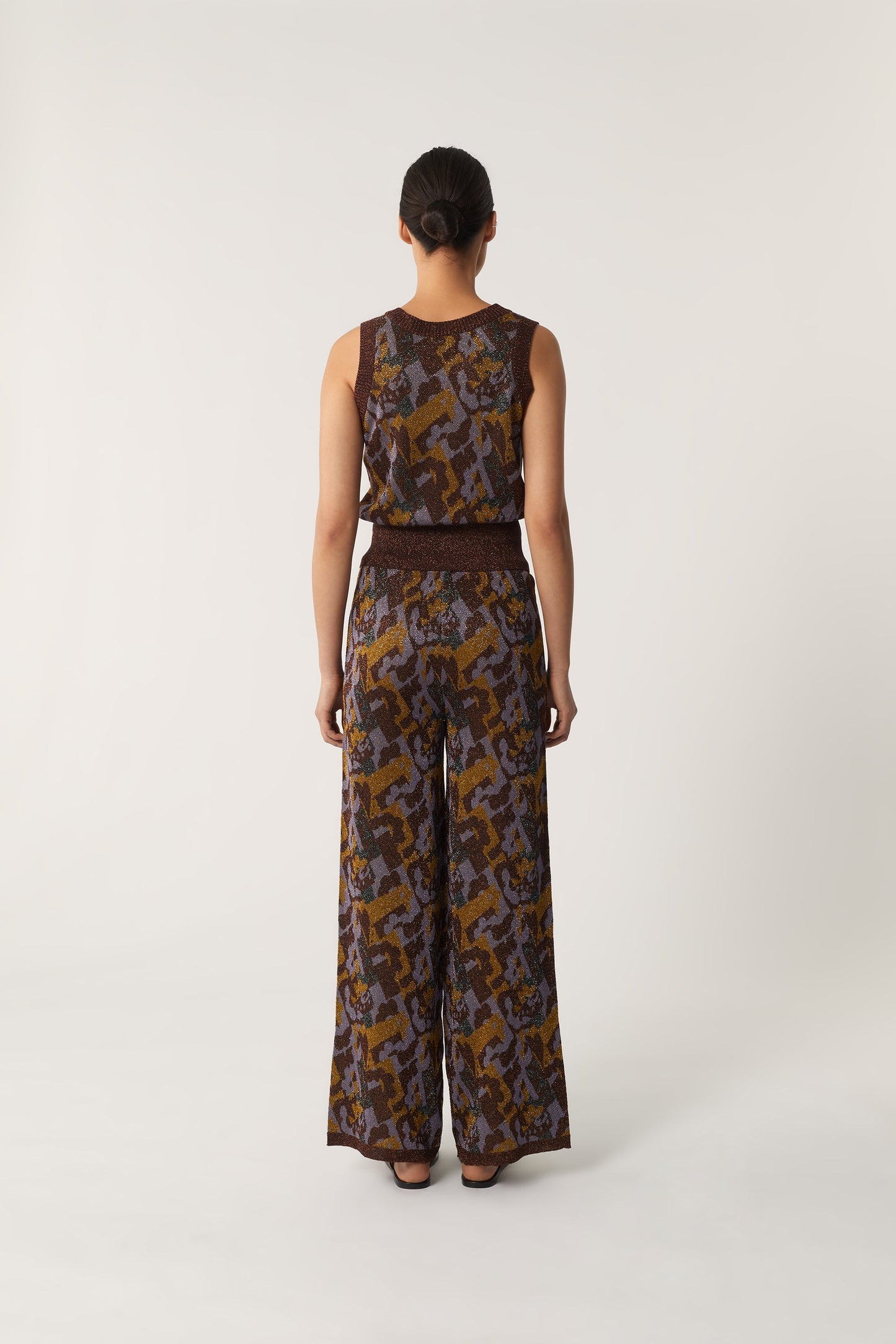 CAMISETA SIN MANGAS DE PUNTO PETON MORADO