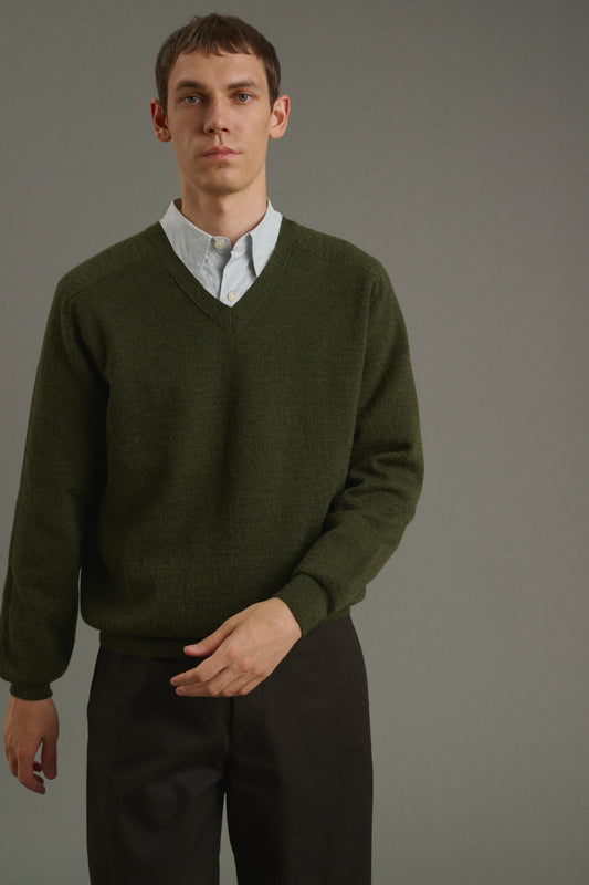 Jersey Themo - Verde oscuro - Lana - Hombre