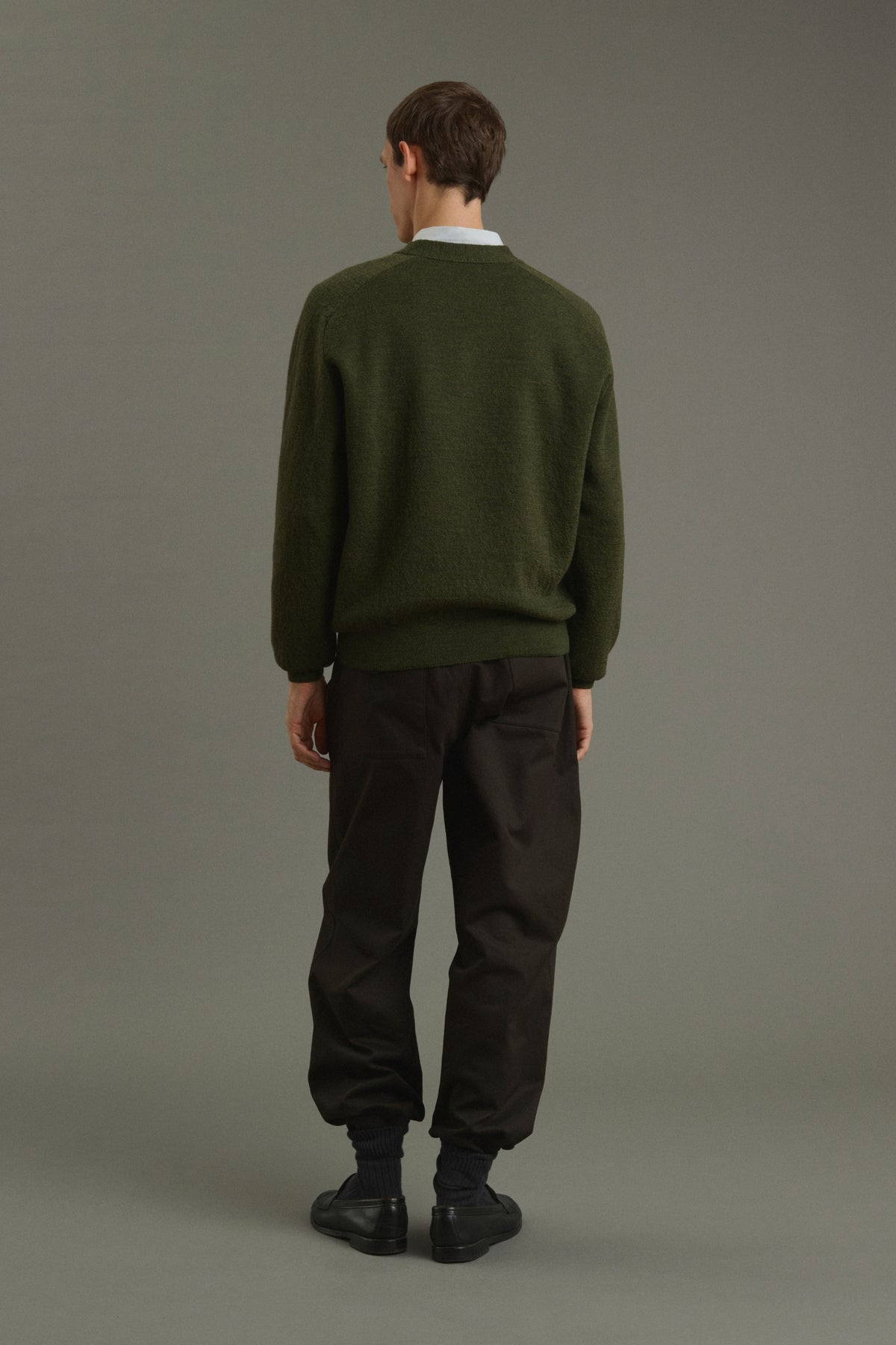 Jersey Themo - Verde oscuro - Lana - Hombre