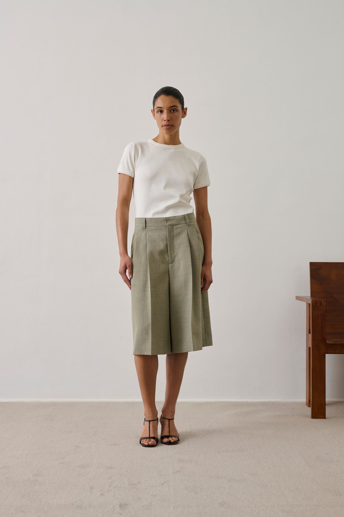 Bermuda Imogen - Almendra - Algodón - Mujer vue 1