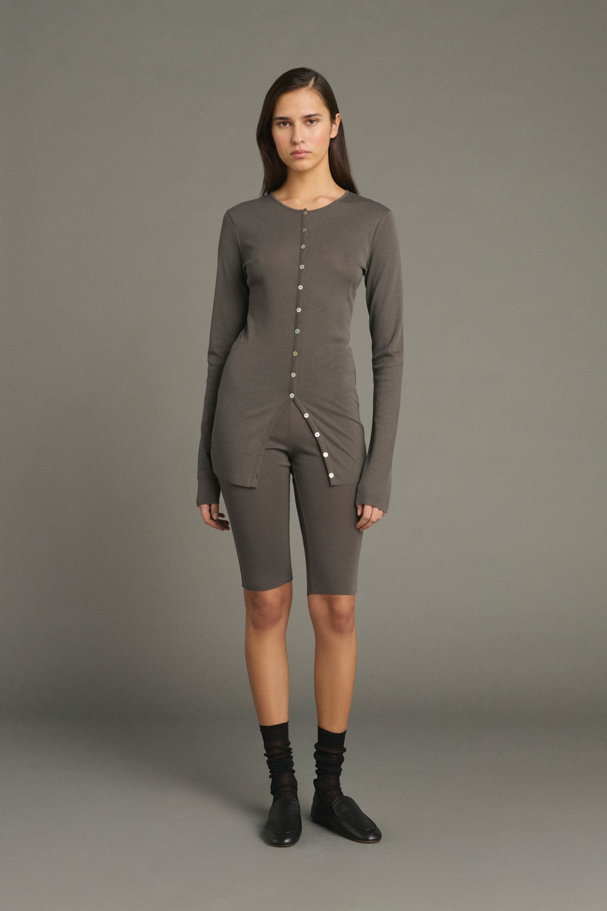 Pantalón corto Lio - Incienso - Algodón - Mujer vue 1