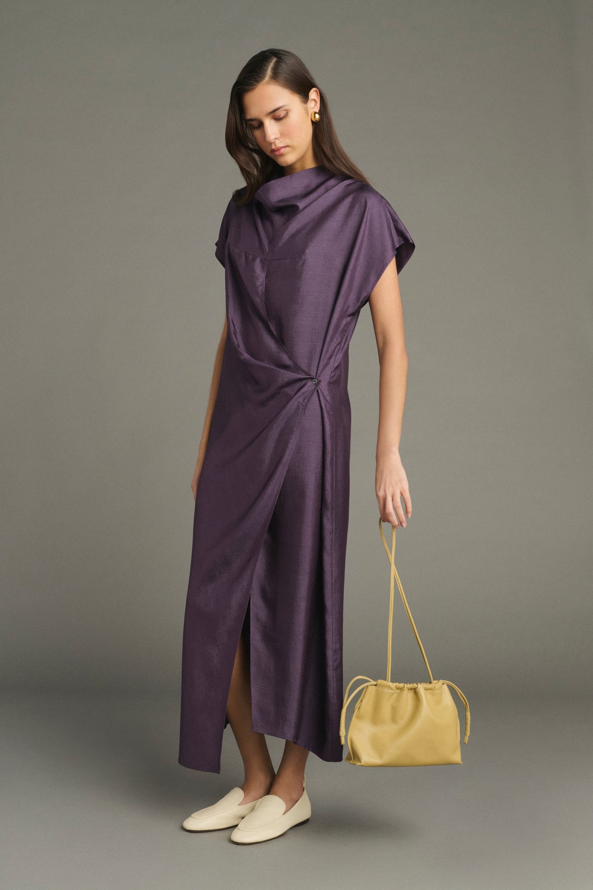 Vestido Foggia - Violeta - Seda - Mujer vue 1