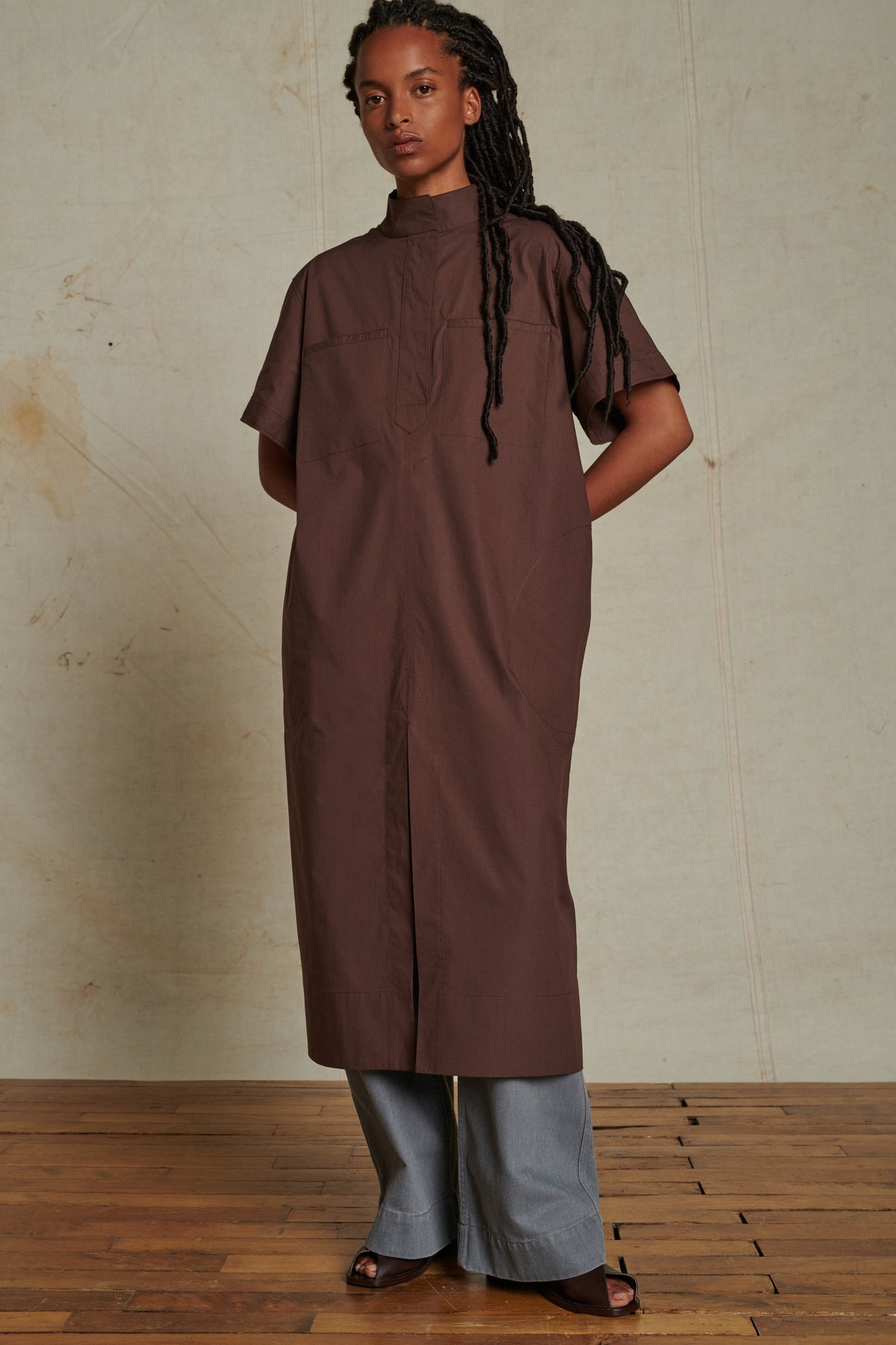 Robe Andora - Chocolat - Coton - Femme vue 4