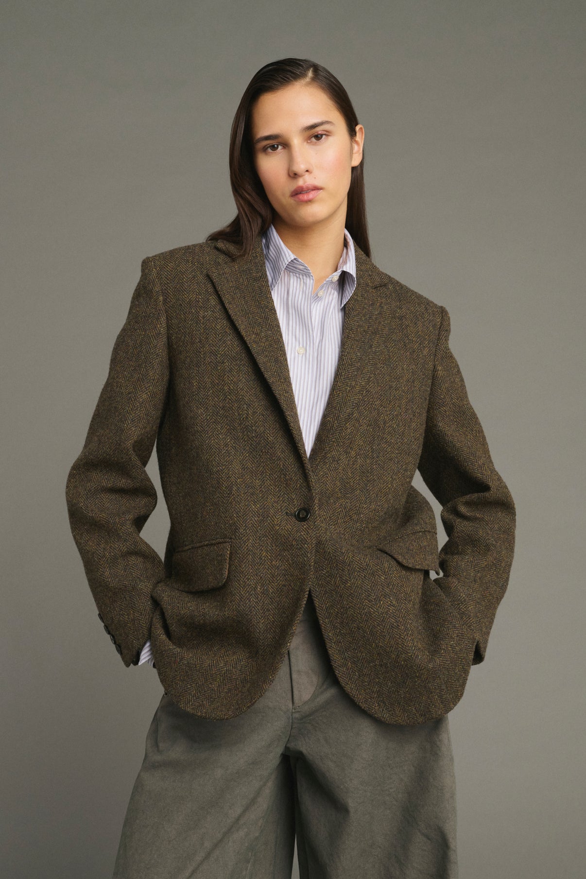 Chaqueta Sevres - Marrón/Navy - Lana - Mujer vue 3