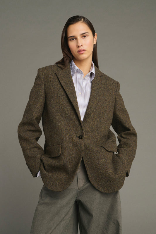 Chaqueta Sevres - Marrón/Navy - Lana - Mujer