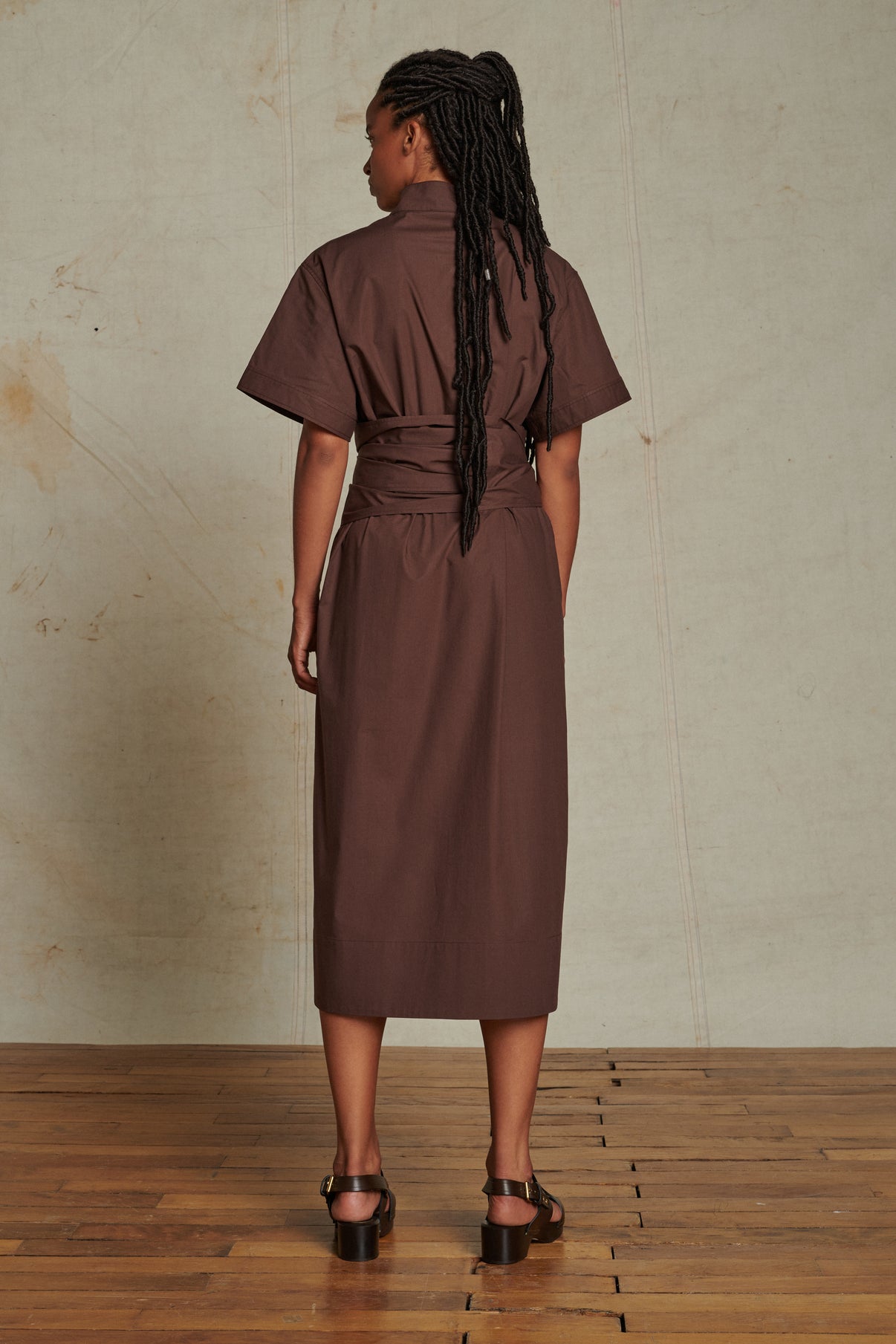 Robe Andora - Chocolat - Coton - Femme vue 2