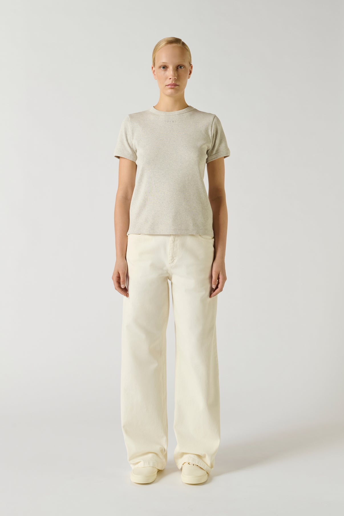 Tee-Shirt Aristide - Gris Chiné - Coton - Femme vue 2