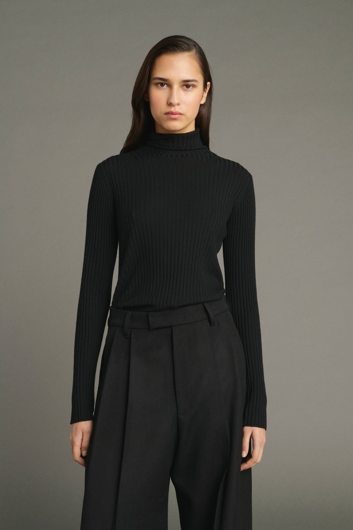 Jersey Filao - Negro - Lana Merino - Mujer vue 3