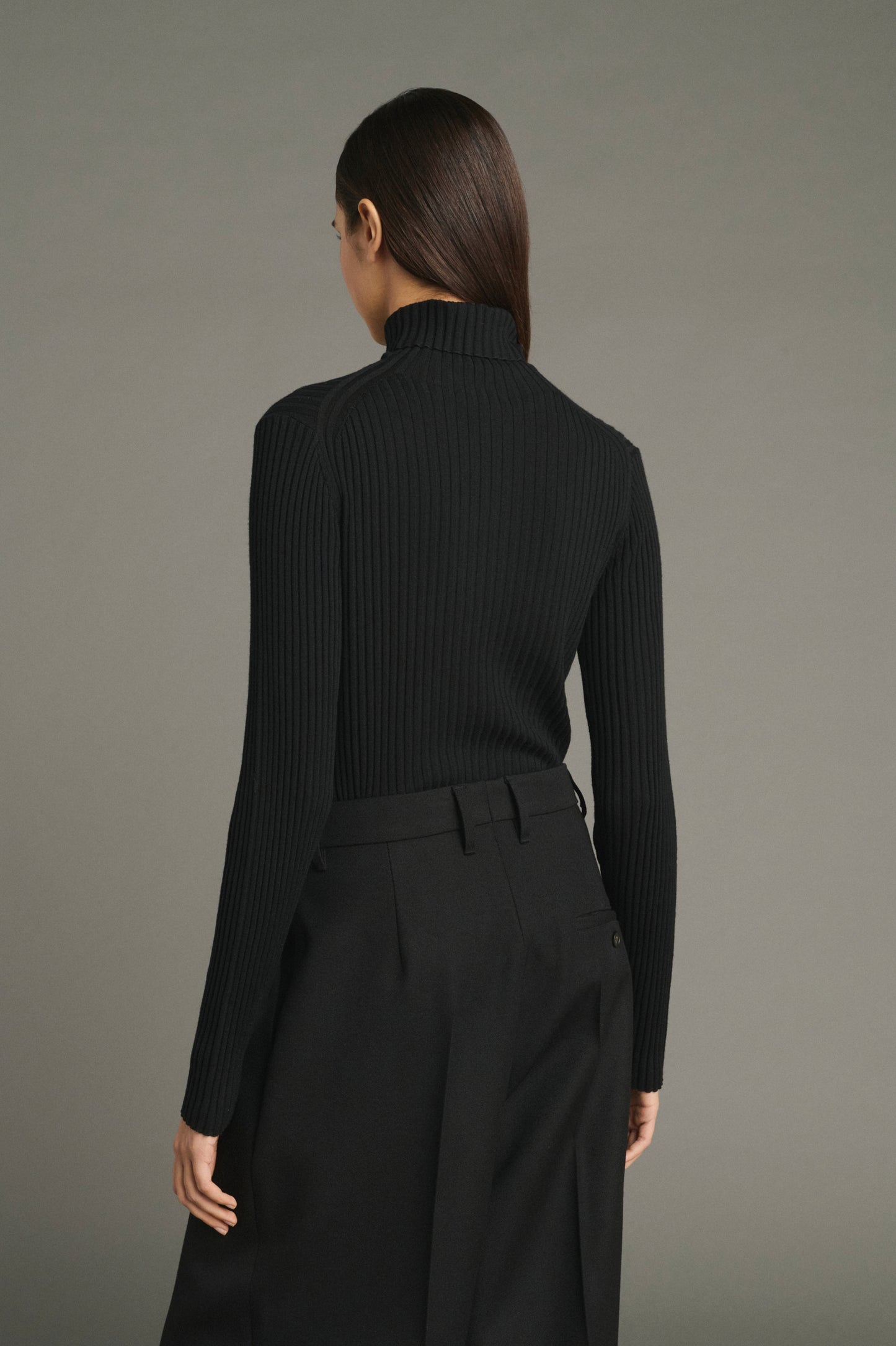 Jersey Filao - Negro - Lana merino - Mujer