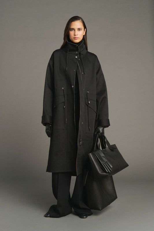 Bolso Suave - Negro Cuir Grainé Baguette - Soeur