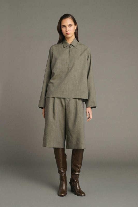Blusa Jessie - Verde de gris - Lana - Mujer