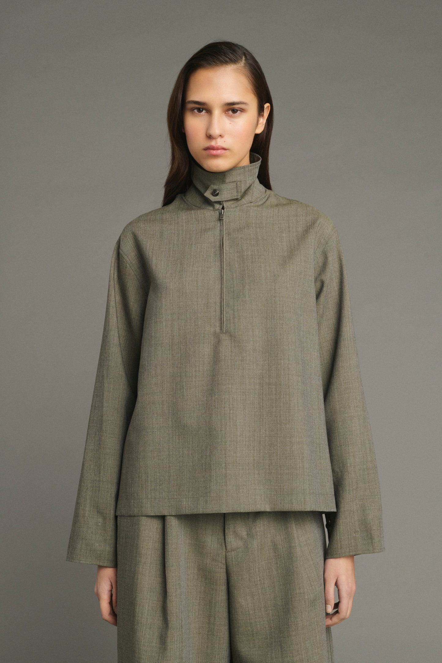 Blusa Jessie - Verde de gris - Lana - Mujer