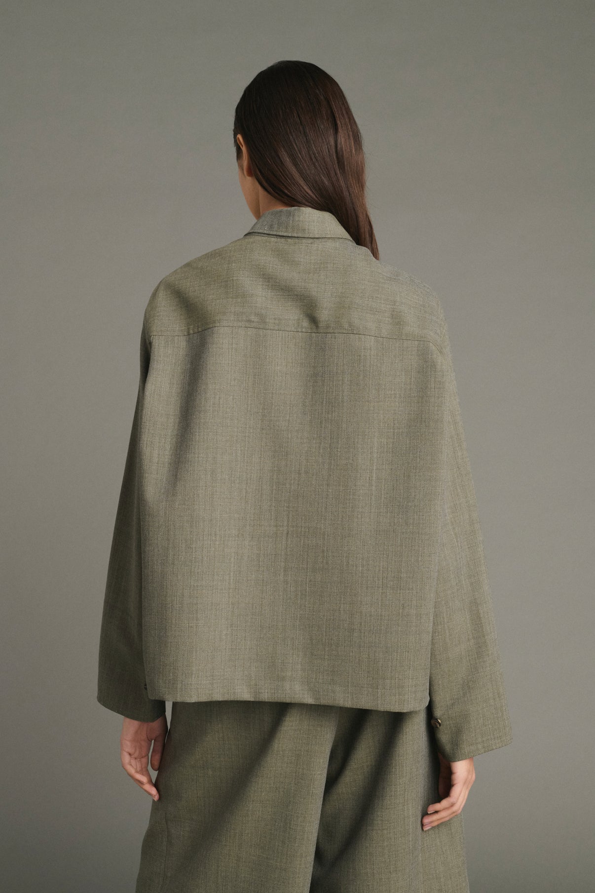 Blusa Jessie - Verde de gris - Lana - Mujer vue 5