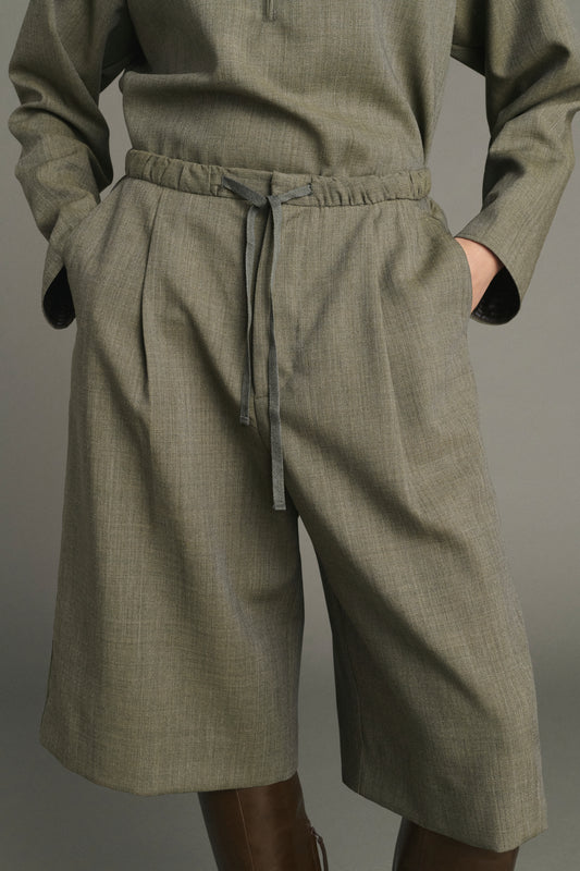 Bermuda Louison - Verde Grisáceo - Lana - Mujer
