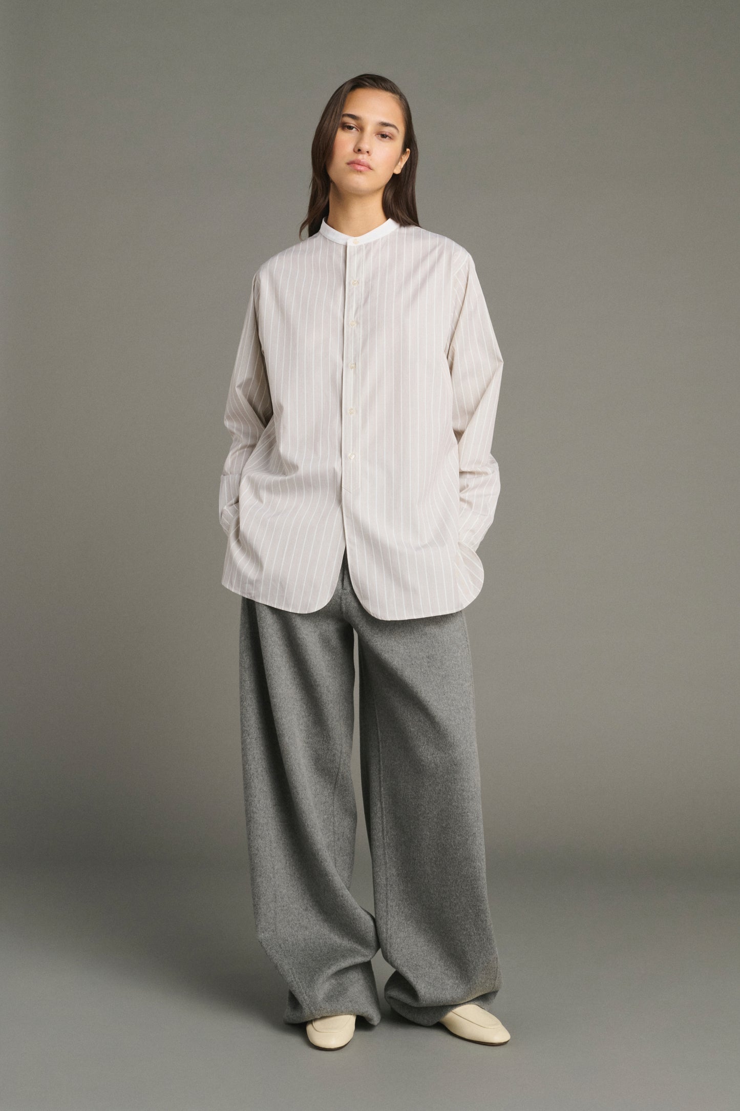 Pantalón Horatio - Gris claro - Lana - Mujer
