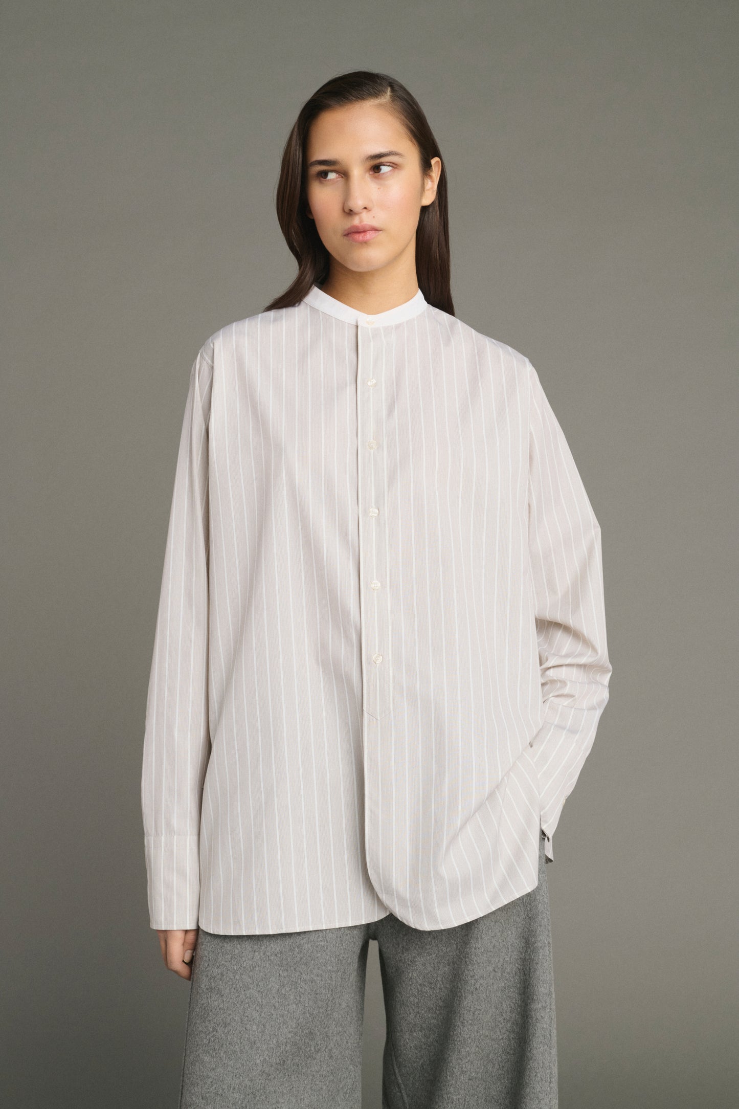 Camisa Lucile - Avellana/Crudo - Algodón - Mujer