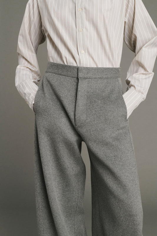 Pantalón Horatio - Gris claro - Lana - Mujer