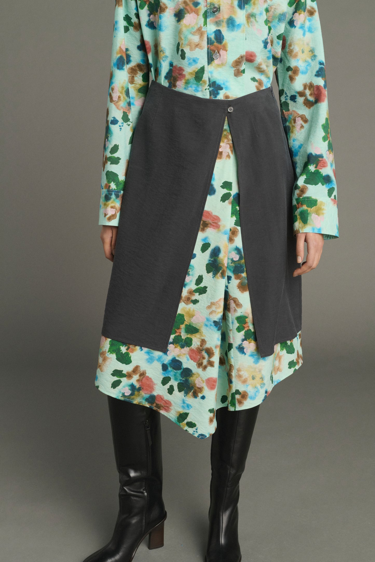 Falda Joy - Turquesa - Seda - Mujer