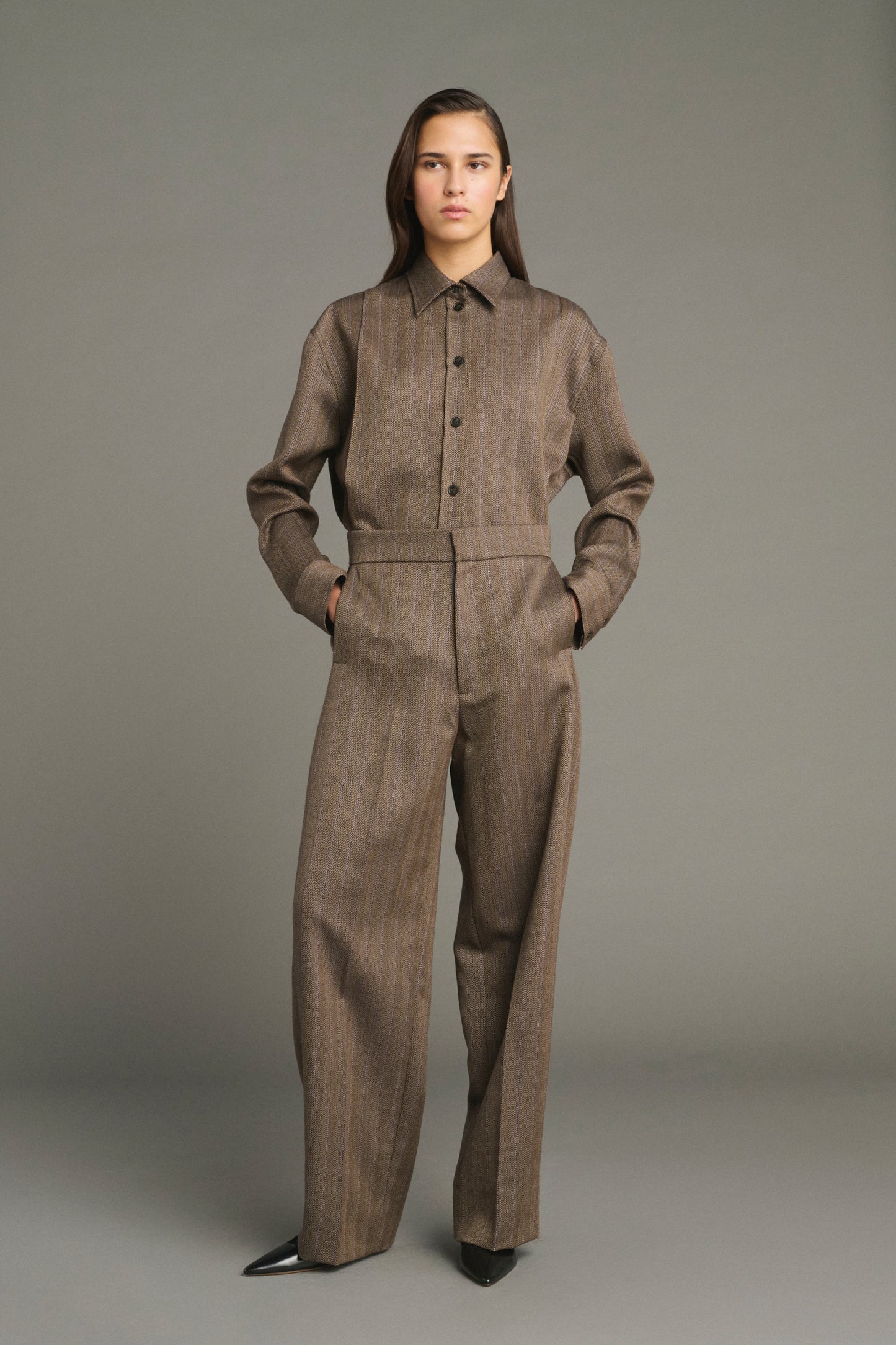 Pantalón Jocelyn - Marrón/Malva - Lana - Mujer