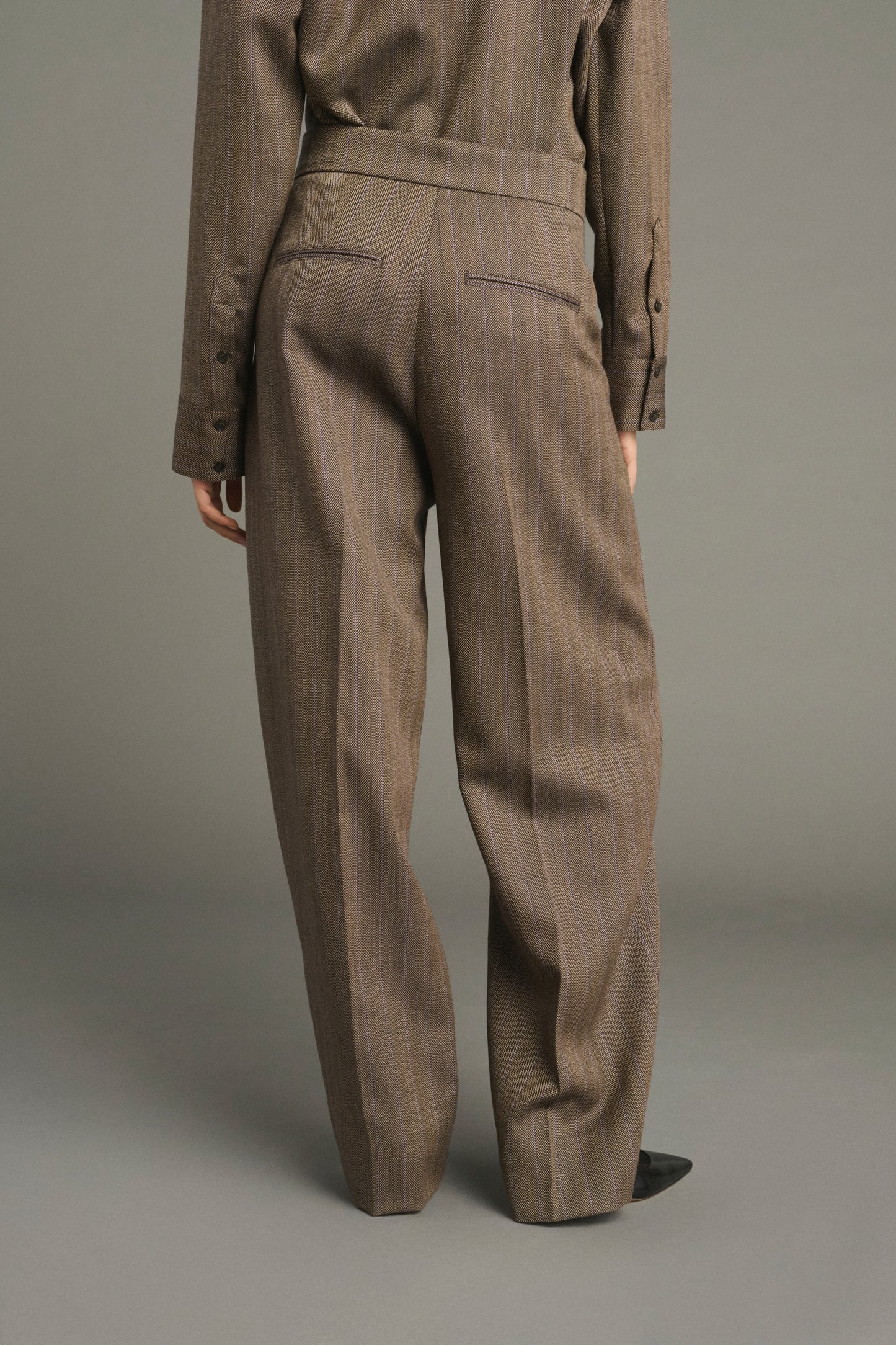 Pantalón Jocelyn - Marrón/Malva - Lana - Mujer