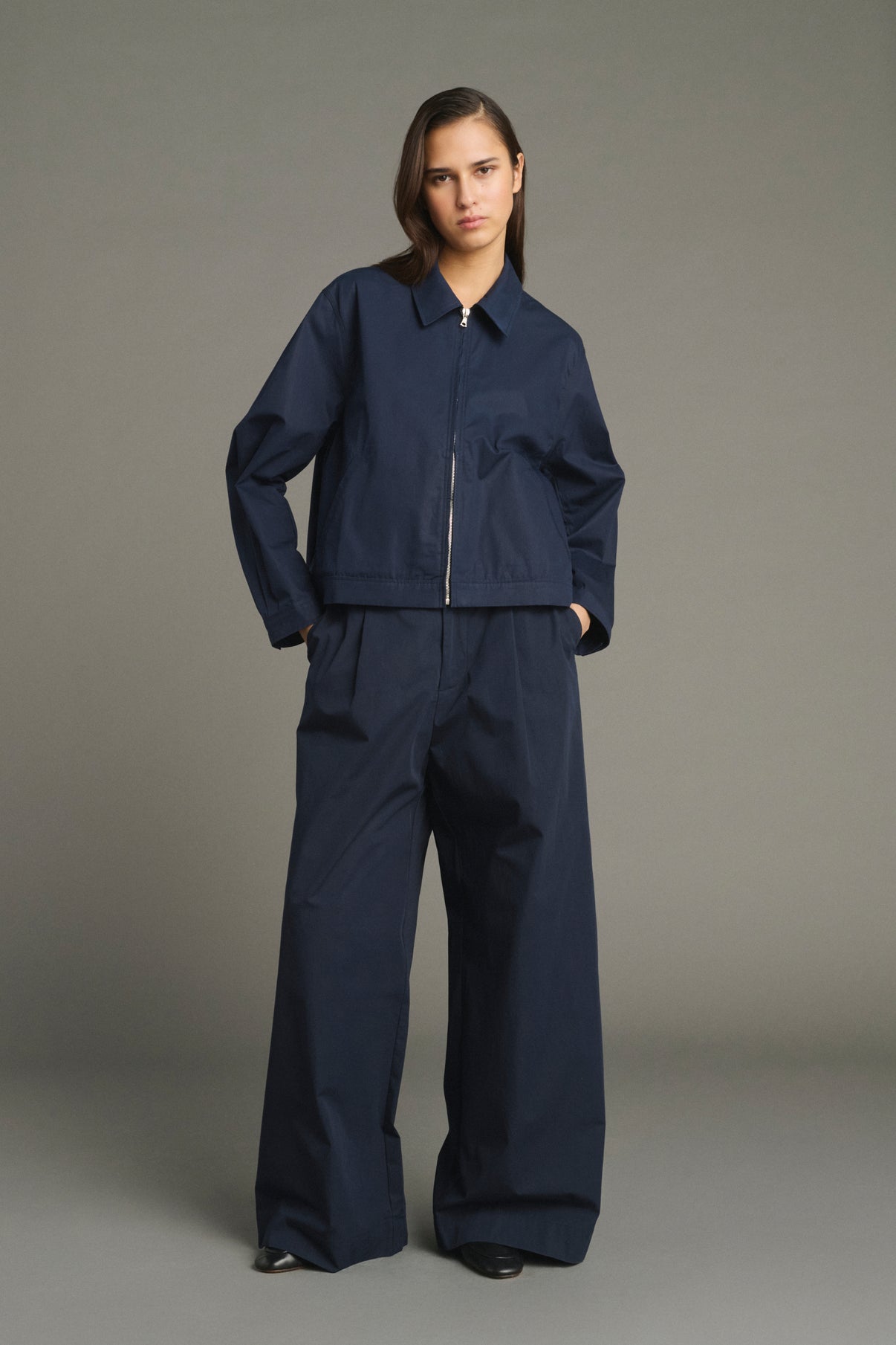 Pantalón Hugues - Navy - Algodón - Mujer vue 1
