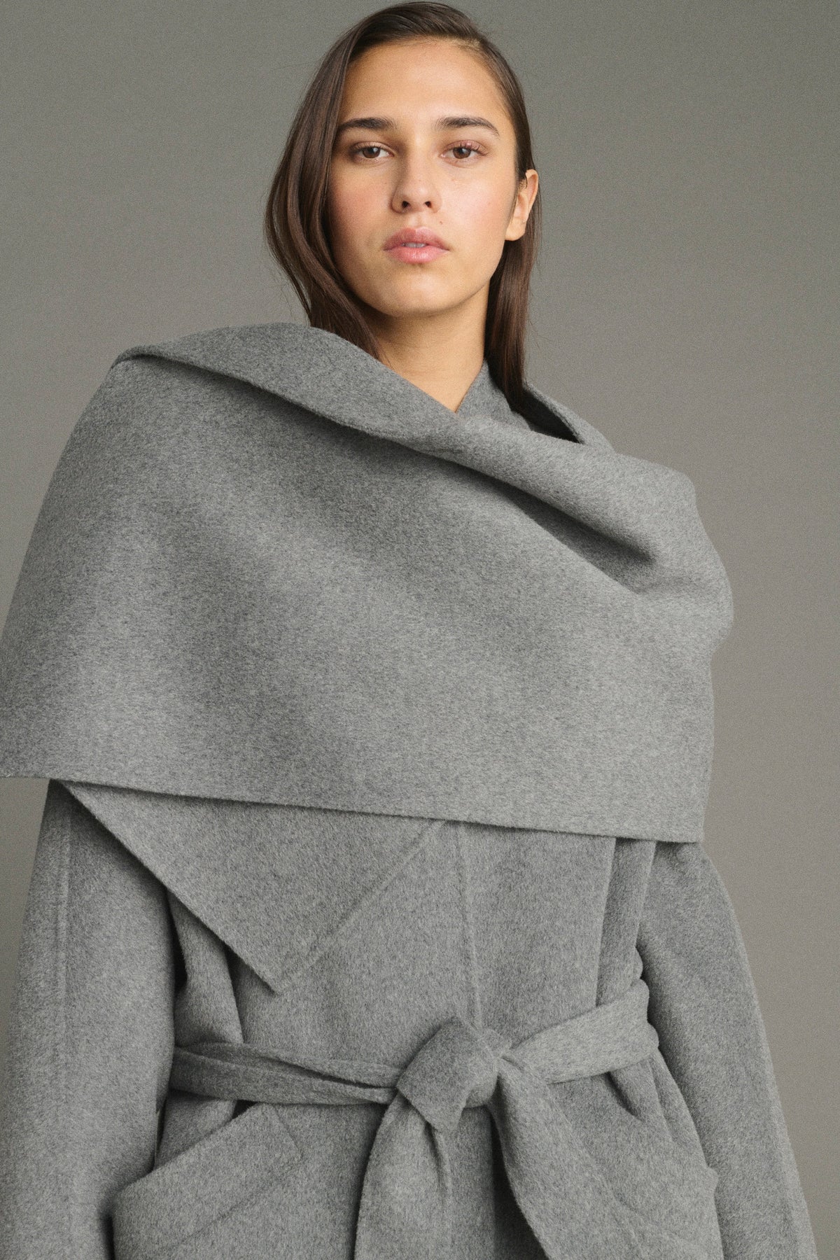 Capa Lisette - Gris Claro - Lana - Mujer vue 6